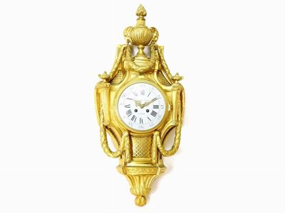 Orologio a Pendolo da Parete in Bronzo Dorato