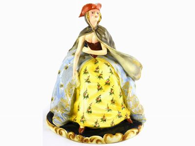 Figura in Ceramica Policroma Cacciapuoti