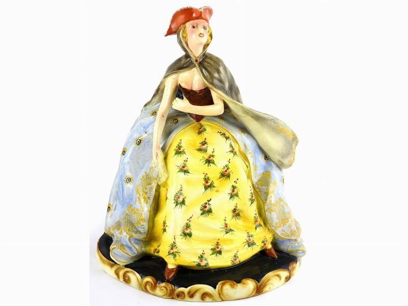 Figura in Ceramica Policroma Cacciapuoti