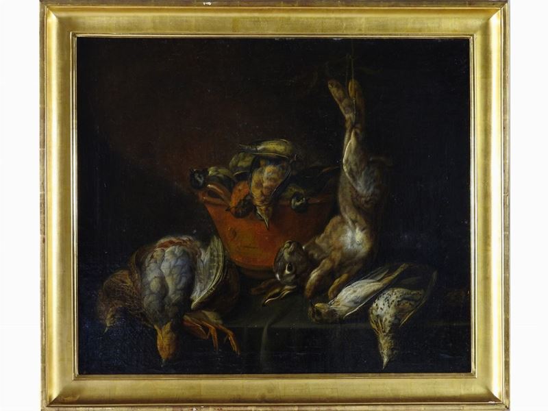 Seguace di Jean Baptiste Oudry - Natura Morta con Selvaggina