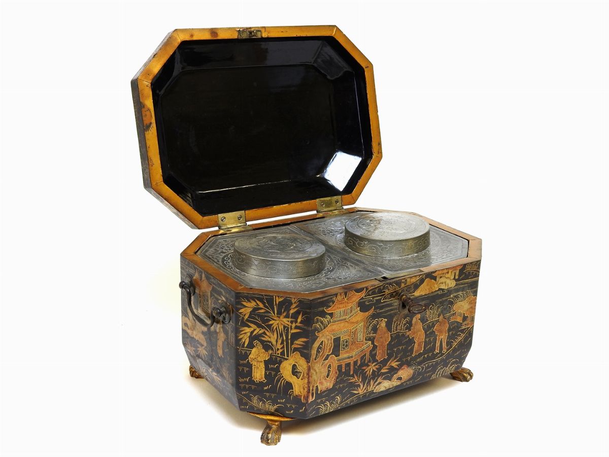 Cofanetto Porta Te in Legno Laccato