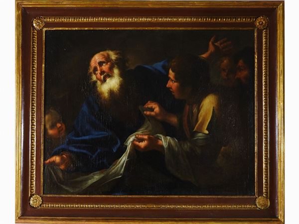 Carl Loth attribuito - I fratelli mostrano al padre Giacobbe le vesti insanguinate di Giuseppe