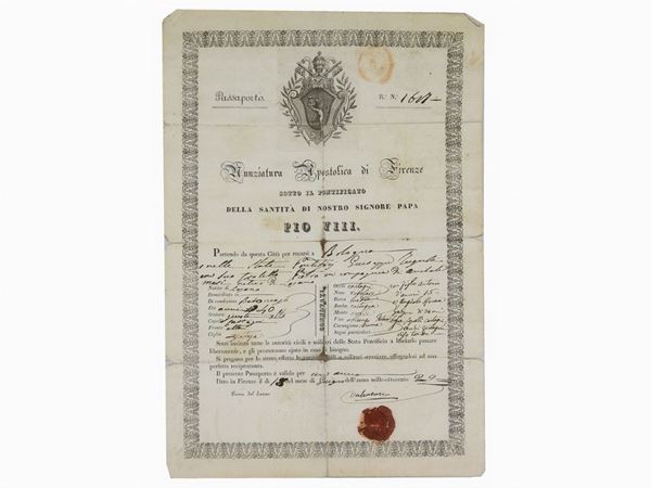 Antico passaporto