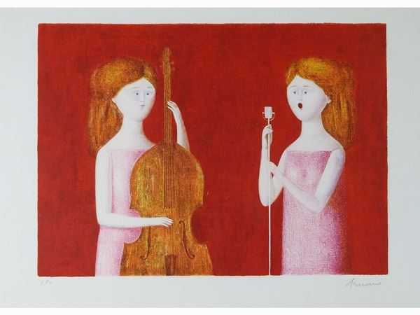 Antonio Bueno : Concert  ((1918-1984))  - Auction Furniture and Paintings from a House in Val d'Elsa / A Collection of Modern and Contemporary Art - Lots 304-590 - II - Maison Bibelot - Casa d'Aste Firenze - Milano