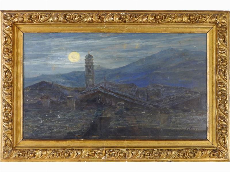 Mario Leopoldo Volpi - Paesaggio al Chiar di Luna