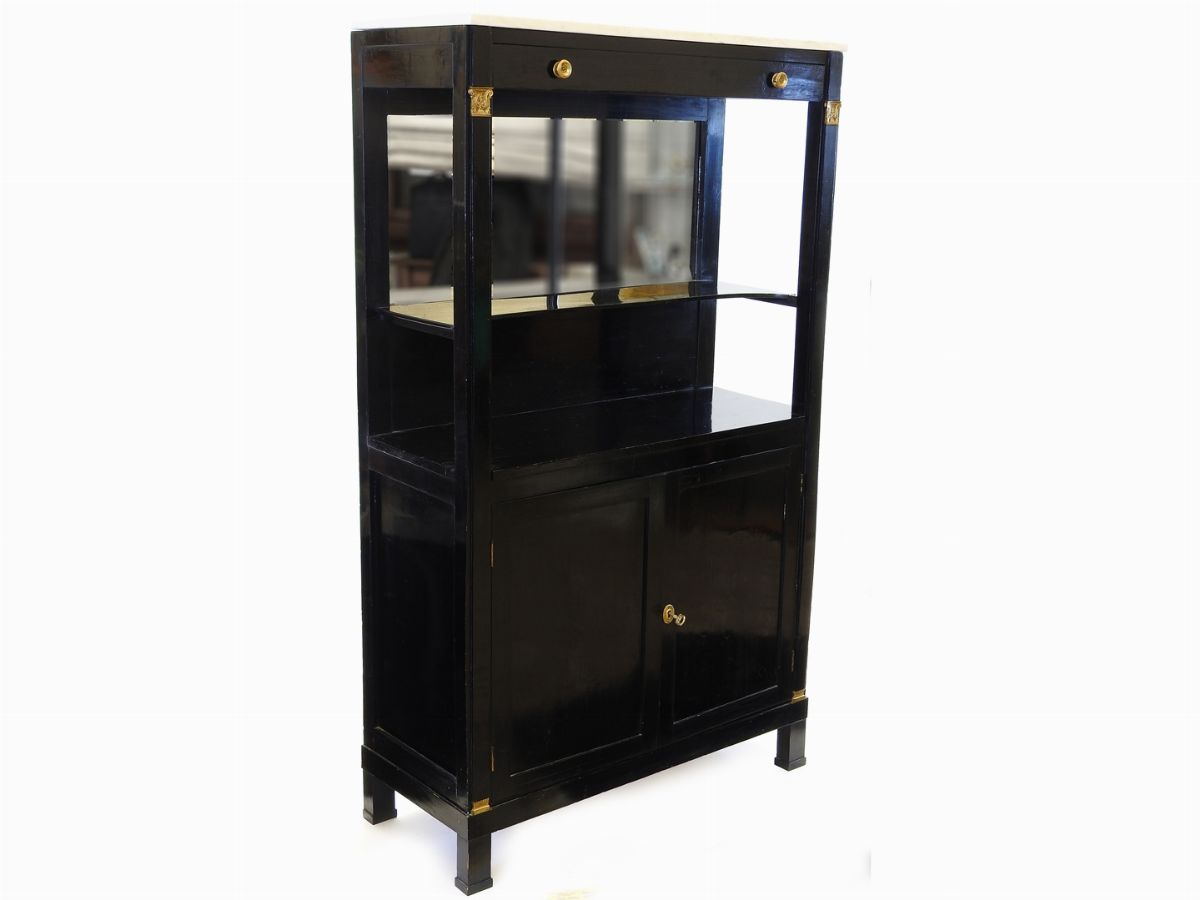 Credenza Étagère in Legno Ebanizzato