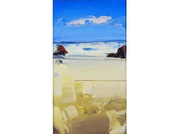 Sergio Scatizzi : Seascape  ((1918-2009))  - Auction Furniture and Paintings from a House in Val d'Elsa / A Collection of Modern and Contemporary Art - Lots 304-590 - II - Maison Bibelot - Casa d'Aste Firenze - Milano