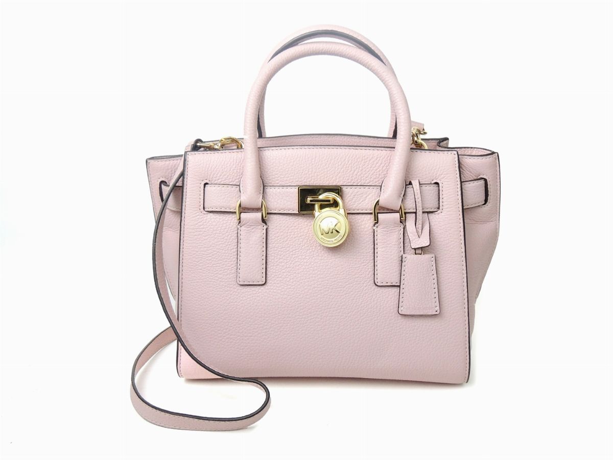 Borsa a Mano in Pelle Rosa, Michael Kors