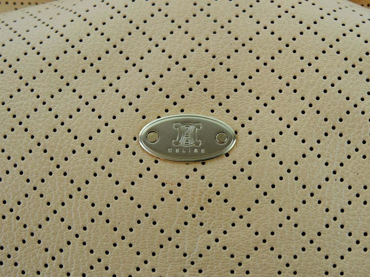 Borsa a Spalla in Pelle Color Crema, Celine