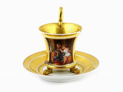 Due Tazzine da Collezione in Porcellana Policroma