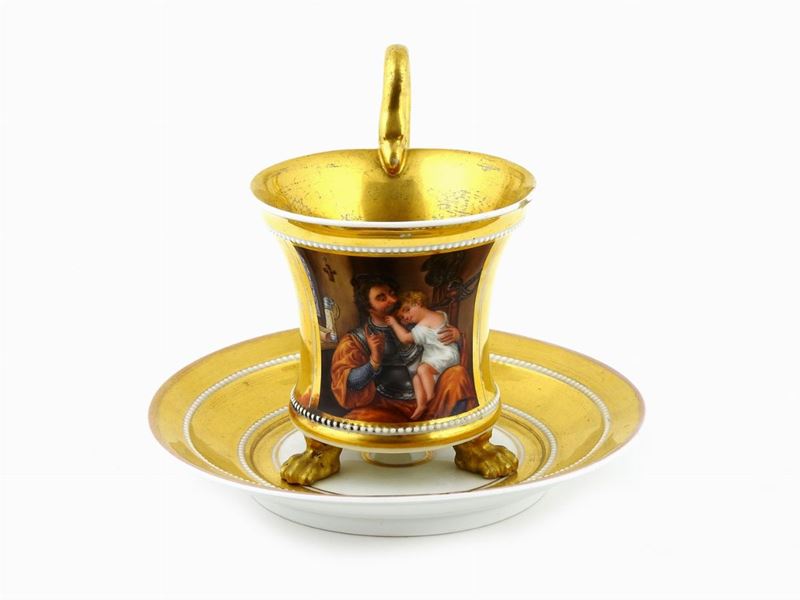 Due Tazzine da Collezione in Porcellana Policroma