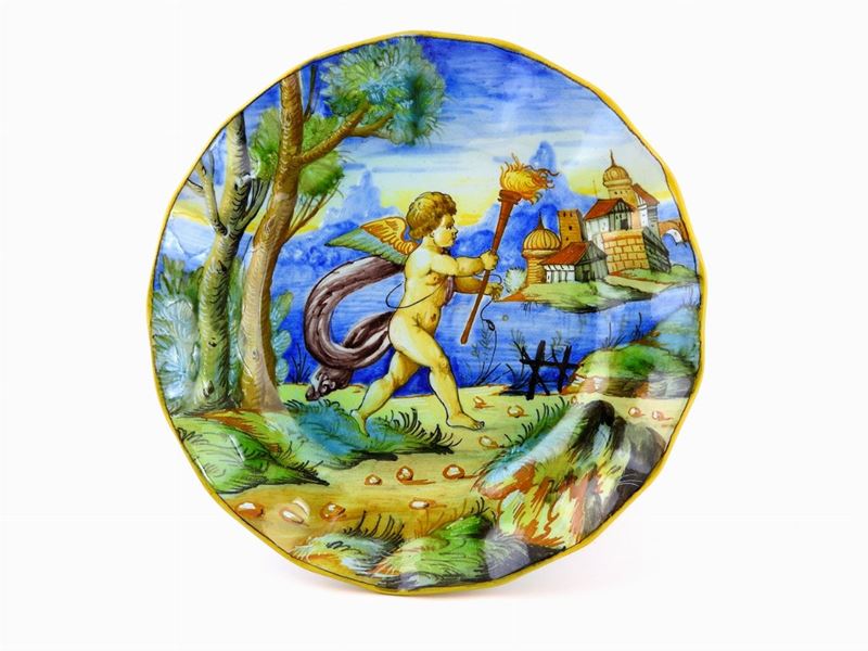 Piatto in Maiolica Smaltata Cantagalli