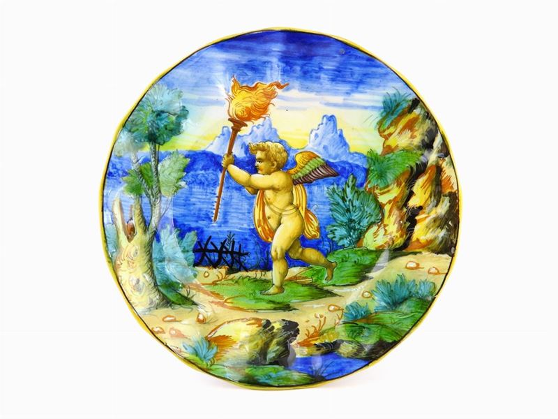 Piatto in Maiolica Smaltata Cantagalli