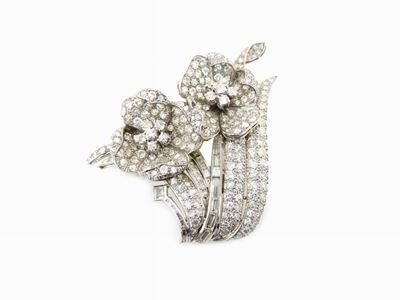 Spilla in Oro Bianco e Diamanti