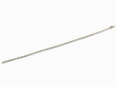 Bracciale Tennis in Oro Bianco e Diamanti