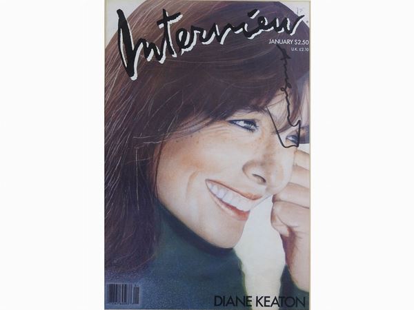 Andy Warhol : Interview Diane Keaton January 1987  ((1928-1987))  - Auction Furniture and Paintings from a House in Val d'Elsa / A Collection of Modern and Contemporary Art - Lots 304-590 - II - Maison Bibelot - Casa d'Aste Firenze - Milano