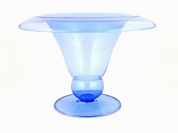 A Blue Blown Glass Vase  (Murano, 1930s)  - Auction Furniture and Paintings from a house in Val d'Elsa - Lots 1-303 - I - Maison Bibelot - Casa d'Aste Firenze - Milano