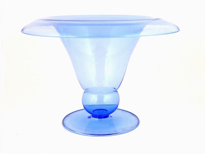 Vaso in Vetro Soffiato Celeste