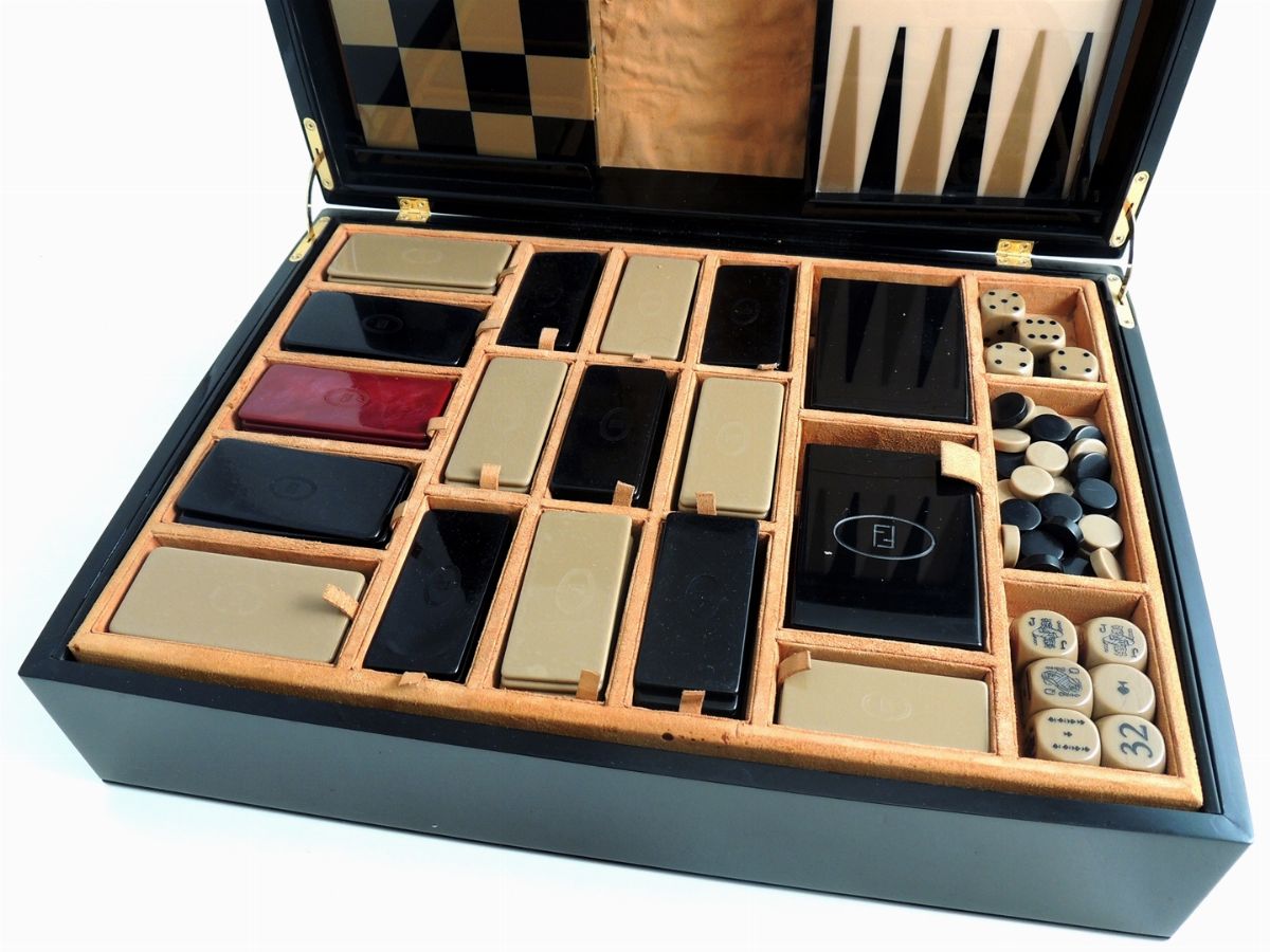 Scatola da Gioco in Perspex Nero, Fendi