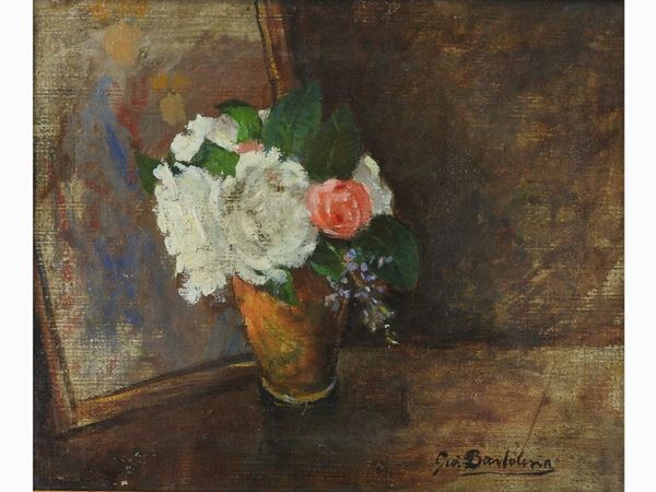 Giovanni Bartolena - Still Life with Flowers in a Vase