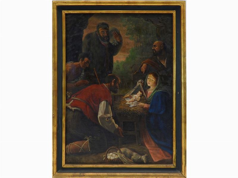 Scuola Francese del XVIII/XIX Secolo - L'adorazione dei Pastori