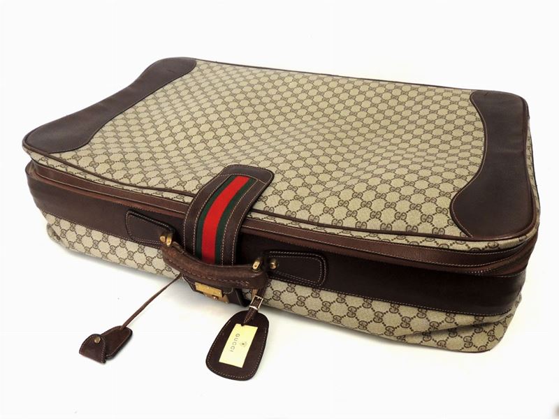 Valigia Rigida in Tela Monogram, Gucci