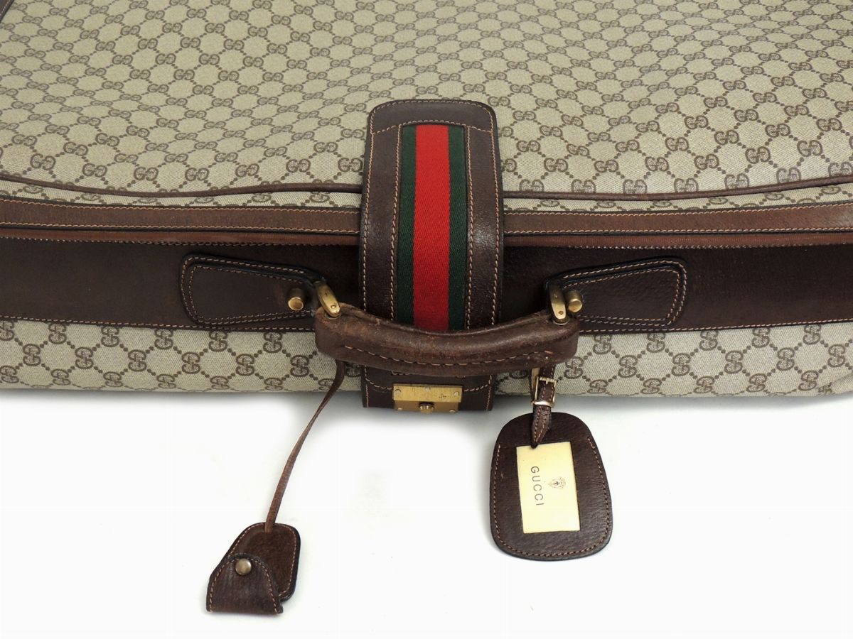 Valigia Rigida in Tela Monogram, Gucci