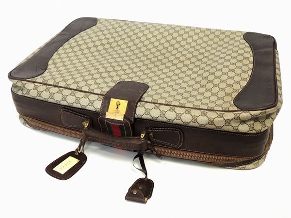Monogram Canvas Suitcase, Gucci