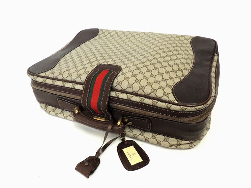 Valigia Rigida in Tela Monogram, Gucci