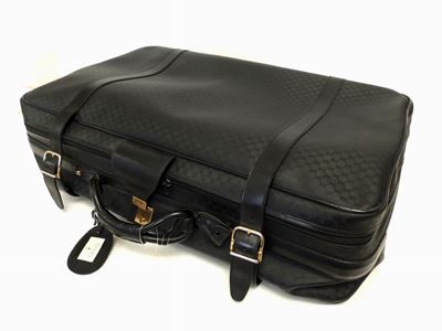 Valigia Rigida in Tela Nera Monogram, Gucci