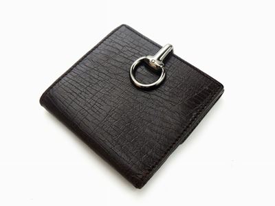 Portafoglio da Uomo in Pelle Marrone Stampata, Gucci