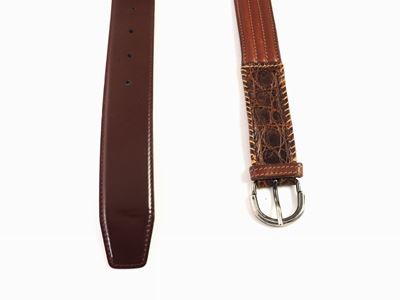 Due Cinture da Uomo in Pelle Marrone, Gucci