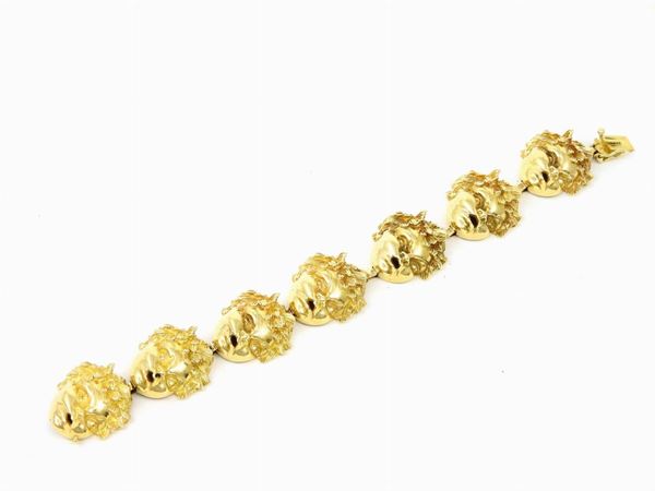 Enrico Serafini yellow gold bracelet "Aeolus king of the winds"  (Florence, Seventies)  - Auction Jewels and Watches - First Session - I - Maison Bibelot - Casa d'Aste Firenze - Milano