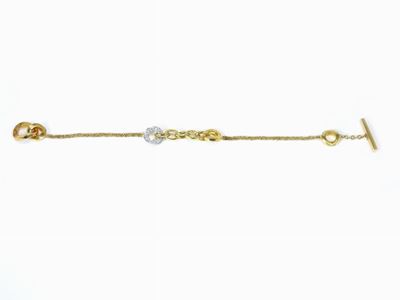 Bracciale in Oro Giallo e Bianco con Diamanti