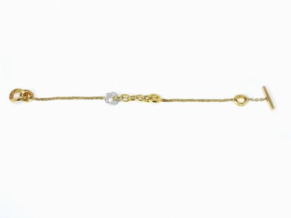 Yellow and white gold bracelet with diamonds  - Auction Jewels and Watches - Second Session - II - Maison Bibelot - Casa d'Aste Firenze - Milano