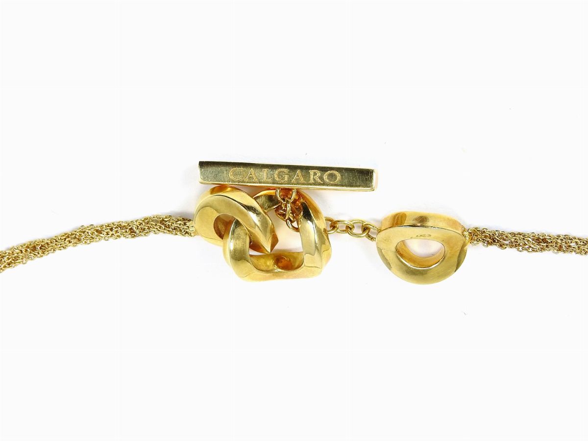 Girocollo Calgaro in Oro Giallo e Bianco con Diamanti