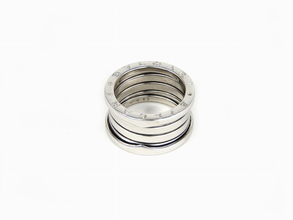 Anelllo a Fascia Bulgari in Oro Bianco