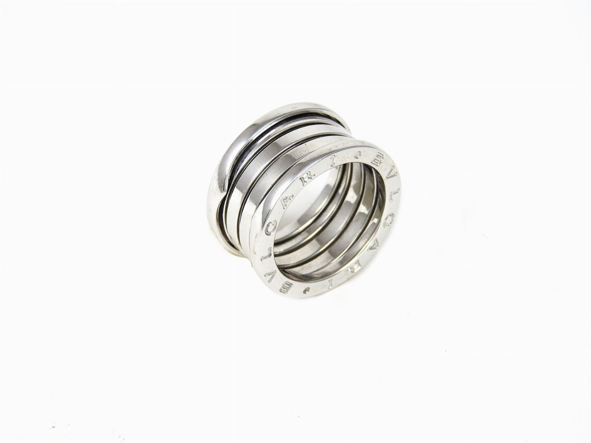 Anelllo a Fascia Bulgari in Oro Bianco
