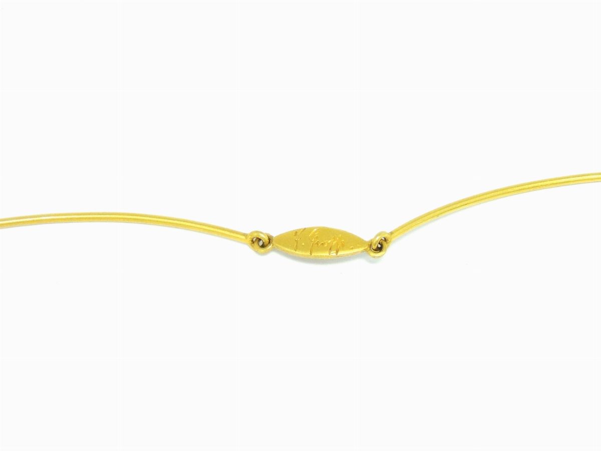 Girocollo Semi Rigido F. Groppo in Oro Giallo e Diamanti