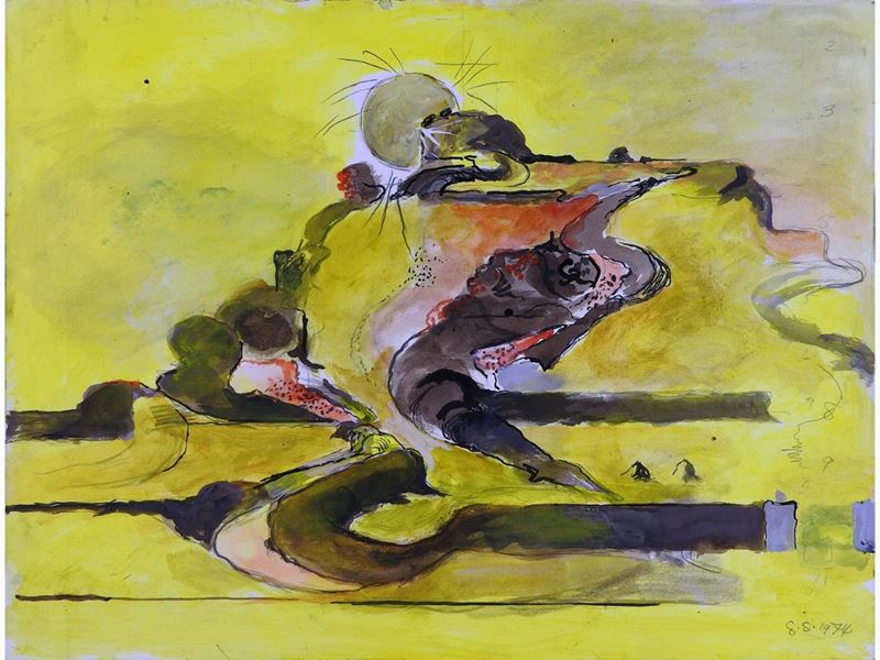 Graham Vivian Sutherland - Paesaggio Giallo 1974