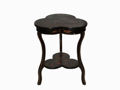 Tavolino in Legno Laccato Nero