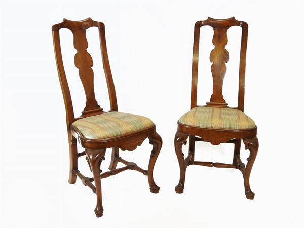 A Set of Six Walnut Chairs