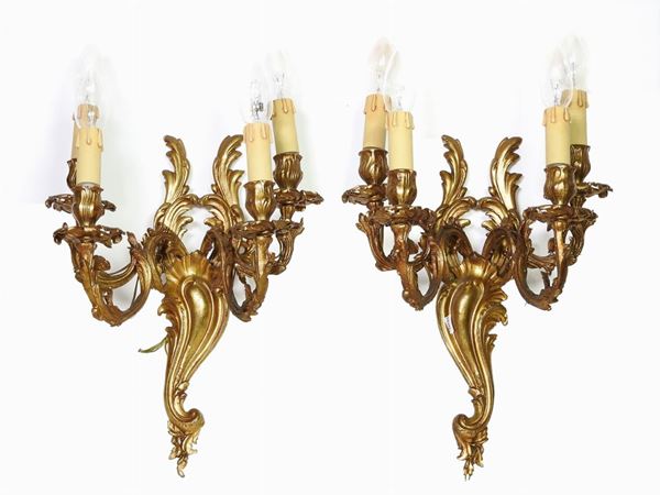 A Pair of Gilded Metal Appliques