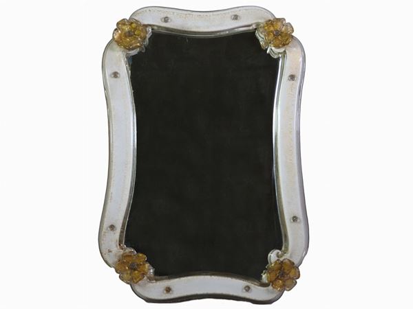 A Small Venetian Glass Mirror
