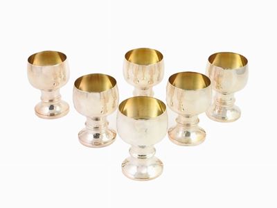 Serie di Sei Bicchieri in Argento