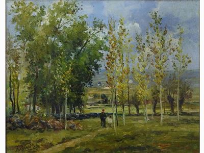 Paesaggio Campestre con Figura