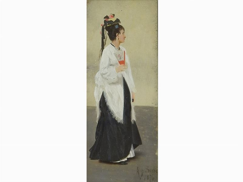 Raffaello Sorbi - Figura Femminile in Abiti Tradizionali 1876