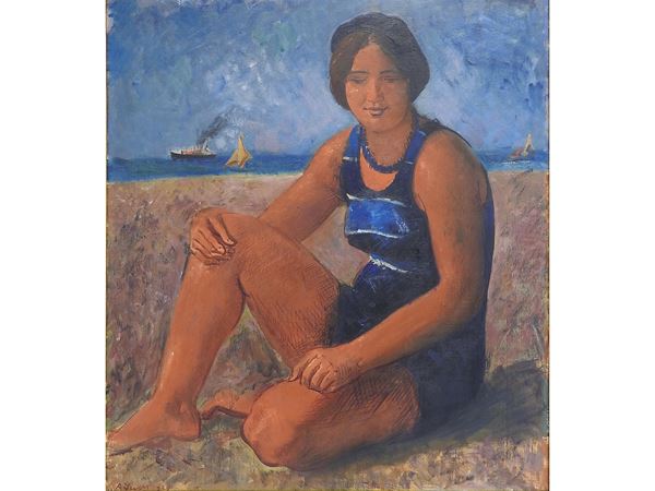 Achille Funi - Bagnante 1929