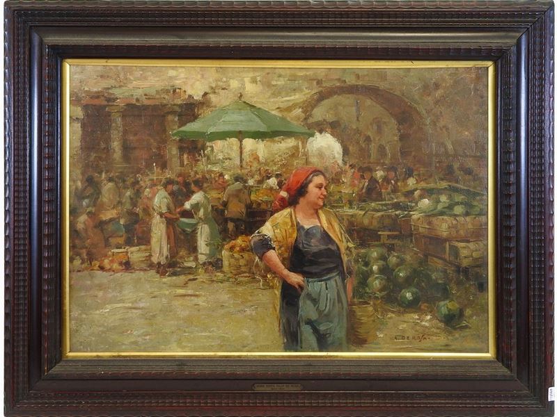Scorcio di Mercato con Personaggi