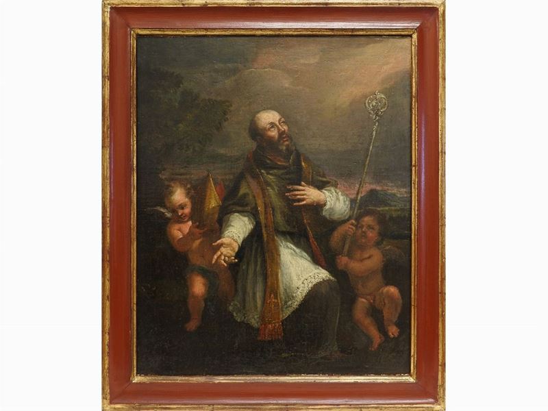 Scuola Romana del XVIII Secolo - Santo Vescovo